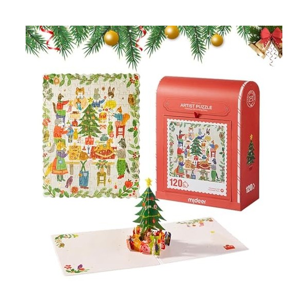 Puzzles de Noël,Puzzle de Noël 120 pièces - Puzzles pour dâge préscolaire pour garçons et filles âgés de 4 à 6 ans, jouets é