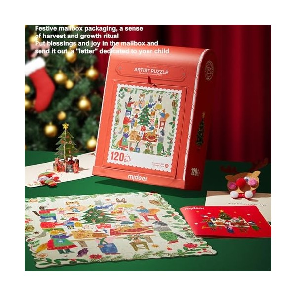 Puzzles de Noël,Puzzle de Noël 120 pièces - Puzzles pour dâge préscolaire pour garçons et filles âgés de 4 à 6 ans, jouets é