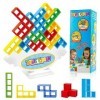 DAJASD Blocs de Construction de Jouets Equilibre Tetris, Tetris Jeux de Jouets Empilables Déquilibre, Tetris Balance Toy pou