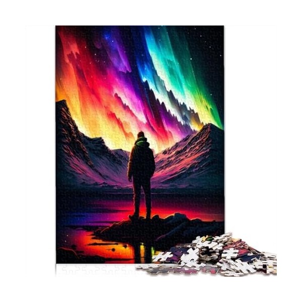 Puzzles 500 pièces Puzzles pour Adultes Enfants Peinture Phare pour Adultes Puzzle en Bois Puzzle pour Adultes Jeu éducatif d