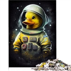Puzzle pour Adultes et Enfants Canard en Caoutchouc Astronaute 500 pièces Adultes Puzzle Cadeaux Puzzle en Bois Jeu éducatif 