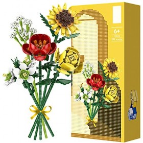 Lotvic Blocs de construction à fleurs - Orchidée - Décoration végétale - Modèle dorchidée - Pour adultes - Cadeau - Objets d