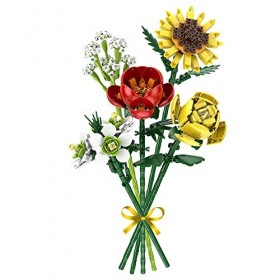 Lotvic Blocs de construction à fleurs - Orchidée - Décoration végétale - Modèle dorchidée - Pour adultes - Cadeau - Objets d