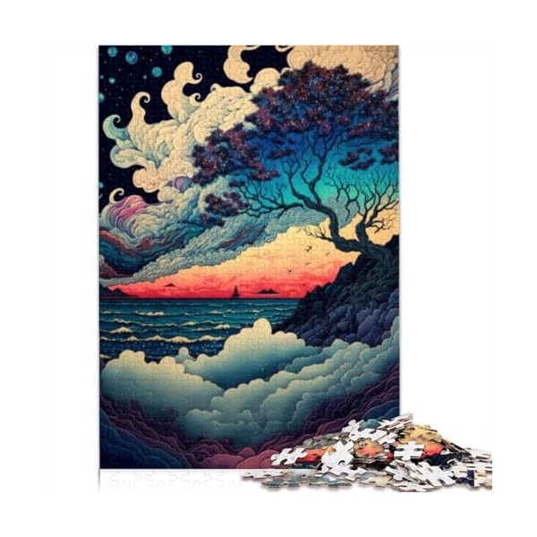 Puzzles pour Adultes 500 pièces Puzzle Spatial Yin et Yang pour Adultes Puzzles en Bois Cadeaux danniversaire de Noël 500 pi