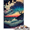 Puzzles pour Adultes 500 pièces Puzzle Spatial Yin et Yang pour Adultes Puzzles en Bois Cadeaux danniversaire de Noël 500 pi