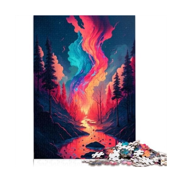 Puzzles pour Adultes 500 pièces Puzzle Spatial Yin et Yang pour Adultes Puzzles en Bois Cadeaux danniversaire de Noël 500 pi