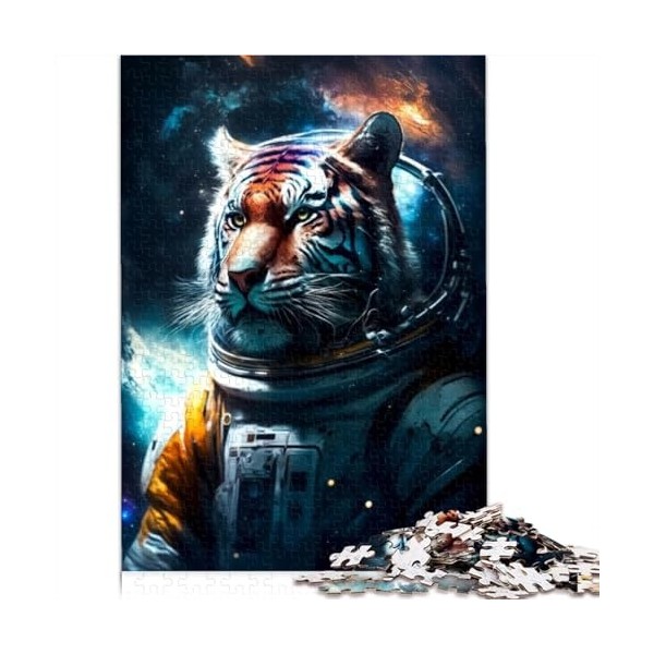 Puzzles 500 pièces pour Adultes astronautes Panda Puzzles Adultes Puzzles Cadeaux Puzzles en Bois pour Adultes apprenant des 