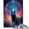 Puzzles pour Adultes Astral Wolf 500 Puzzles Adultes et Enfants Puzzle en Bois pour Adultes Puzzle pour Adultes et Enfants 50