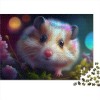 Puzzles Puzzles Hamster coloré 500 pièces pour Adultes Puzzles pour Adultes Cadeaux Puzzle en Bois Cadeaux pour Le Plaisir en