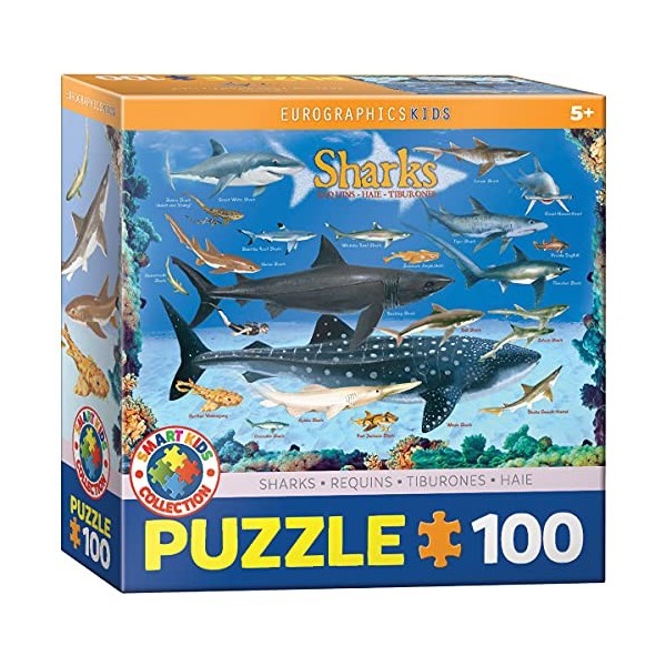 Eurographics Puzzle Sharks MO 100 pièces 