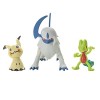 Pokèmon PKW2679 3 Pack-Features 2 Treecko, Mimikyu and 3-Inch Absol Battle Figures-Authentic Details PKW2679 Lot de 3 Figurin