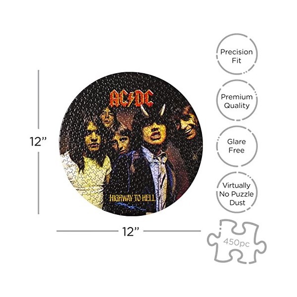 NMR Distribution ALBM-002 AC/DC Highway to Hell 450 pc Picture Disc Puzzle, Multi-Colored