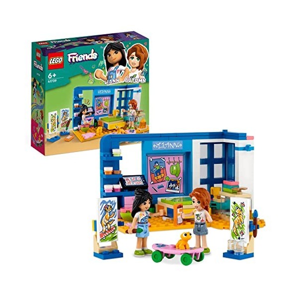 LEGO Friends 41739 La Chambre de Liann, Jouet de Maison Mini-Poupées 2023 Liann & Autumn, sur Le Thème de lart, à Collection