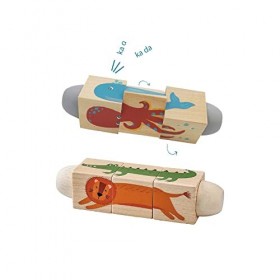 DKD Home Decor- Animals Puzzle, S3020276, Multicolore