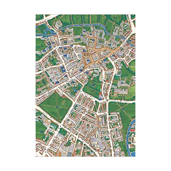 Grovely Cambridge Rue Carte Paysages de au-Dessus de Britain 1000 Piece Jigsaw Puzzle Jg 
