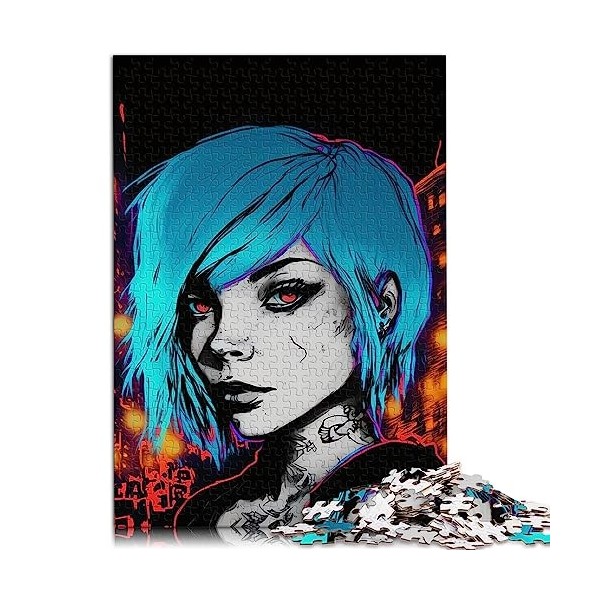 Puzzles Emo Girl pour Adultes et enfantsPuzzles en Bois pour Adultes 500 Puzzle Éducatif Soulagement du Stress Jouet Puzzle19