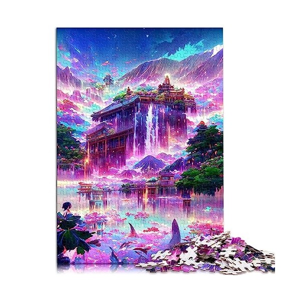 Puzzle de Chute deau pour enfantsPuzzle en Bois pour Adultes 500 pièces Puzzle Cadeaux Famille Puzzle Jeu 19,7 "x 20,47" / 3