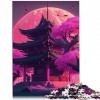 Puzzle Adulte Japonais Temple Bois Puzzle Puzzle pour Adultes et Enfants500 Pièces pour Adultes Famille Grand Cadeau19.7" x 2