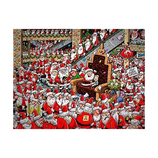 All Jigsaw Puzzles AJP10677 Chaos at The Christmas Grotto-500 Pièce Extra Large