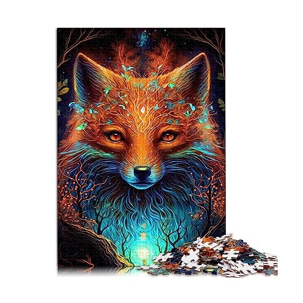 Puzzle pour Adultes Puzzles en Bois de Renard Puzzles pour Adultes 500 pièces comme Cadeaux pour Toute la Famille et 19,7" x 