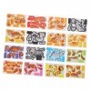 Abaodam 50 Pièces Jouet dinteraction Parent-Enfant Conception danimaux Puzzles en Mousse Jouets pour Les Tout-Petits énigmes