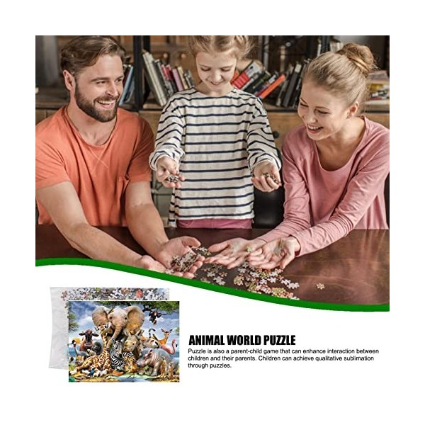 BERULL Puzzle Animaux 1000 Pièces,Puzzles Le Monde des Animaux - Jeu intellectuel pour de 1000 pièces - Puzzles Uniques pour 