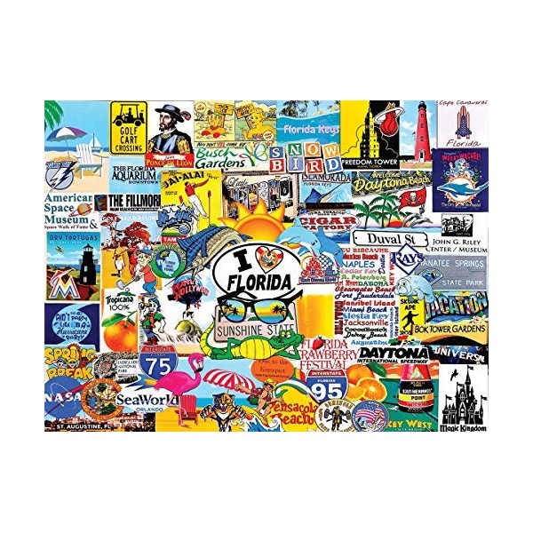 White Mountain Puzzles I Love Florida - 1000 Piece Jigsaw Puzzle