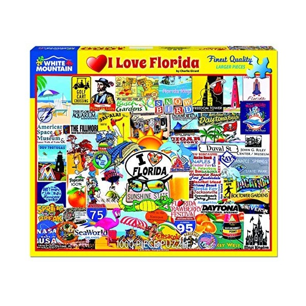 White Mountain Puzzles I Love Florida - 1000 Piece Jigsaw Puzzle