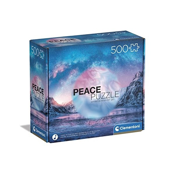 Clementoni 500pzs Does Not Apply Peace Light Blue 500 pièces, paysages, Puzzle Relaxant, Divertissement pour Adultes-fabriqué