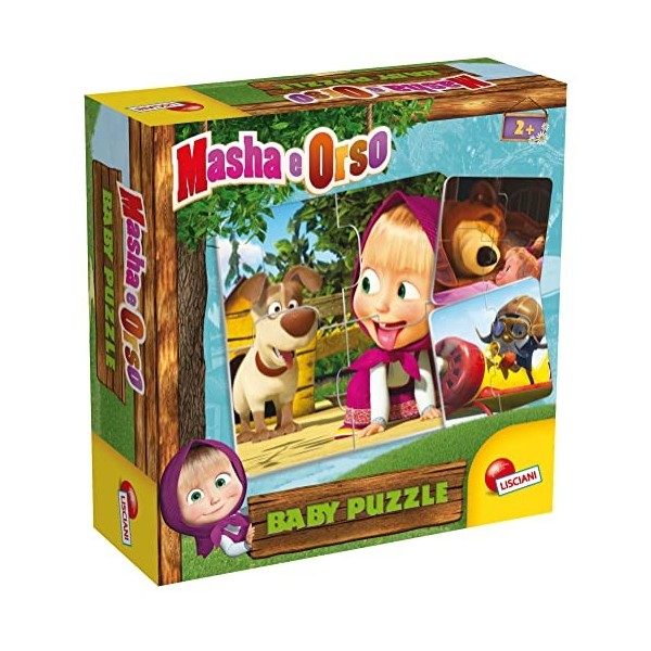 Lisciani- Bear Jeux éducatifs-Masha et lours-Puzzle Or Baby Logic pour Enfants de 1 à 4 Ans-Modèle aléatoire, 95278, Multico