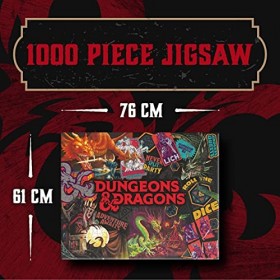 Paladone Donjons & Dragons Collage - Licence Officielle - Puzzle de 1000 Pièces