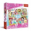 Trefl- Freudiger Tag der Prinzessinnen, Princess Von 35 BIS 70 Teilen, 4 Sets, für Kinder AB 4 Jahren Puzzle 4 en 1 modèle Pr