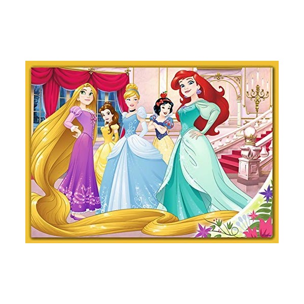 Trefl- Freudiger Tag der Prinzessinnen, Princess Von 35 BIS 70 Teilen, 4 Sets, für Kinder AB 4 Jahren Puzzle 4 en 1 modèle Pr