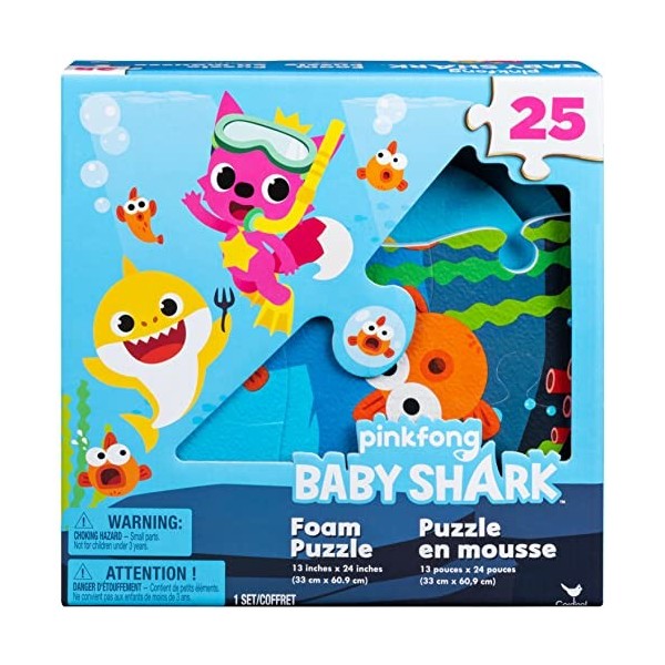 Spin Master Puzzle Pinkfong Baby Shark Foam, 6054917, Multicolore