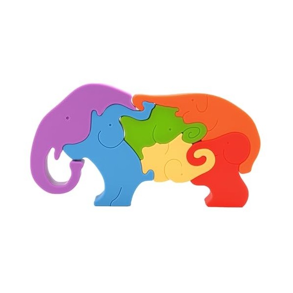 Gruwkue Puzzles en Silicone pour Adultes, Pièces De Puzzle en Forme danimal Unique en Forme Déléphant, Meilleurs Cadeaux po