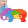 Gruwkue Puzzles en Silicone pour Adultes, Pièces De Puzzle en Forme danimal Unique en Forme Déléphant, Meilleurs Cadeaux po