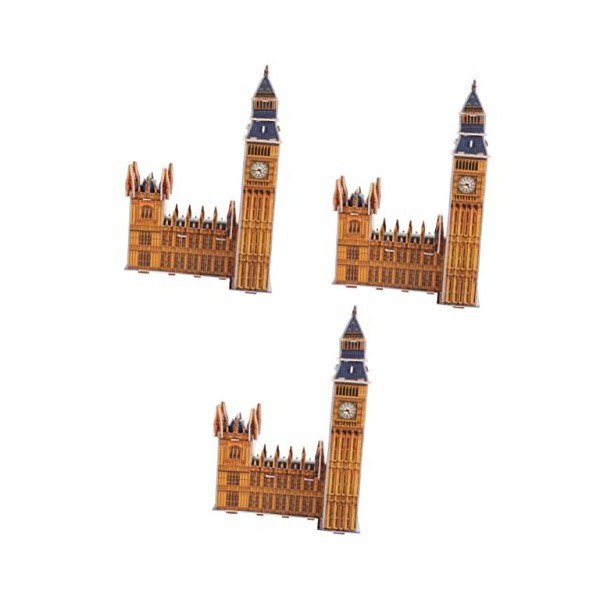 Toyvian 1 Jeu Casse-tête Big Ben Jeu De Construction Big Ben Puzzle Big Ben Angleterre Jouets Éducatifs Puzzles De Grande Tai