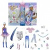 Barbie Calendrier de l’Avent Color Reveal avec 25 surprises dont une poupée, un animal et un bracelet, Jouet pour enfant dès 