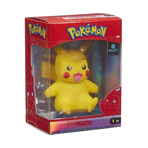 Pokemon Figurine Pikachu Select-10,2 cm-en Vinyle de qualité supérieure, PKW2275, Multicolore