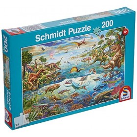 Schmidt Spiele- Découvrez Non Découvre Les Dinosaures, 200 pcs, 56253, Multicolore