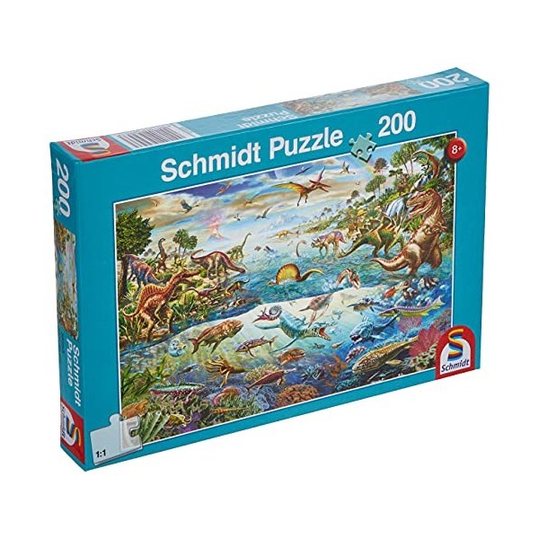 Schmidt Spiele- Découvrez Non Découvre Les Dinosaures, 200 pcs, 56253, Multicolore