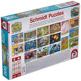 Schmidt Spiele- Découvrez Non Découvre Les Dinosaures, 200 pcs, 56253, Multicolore