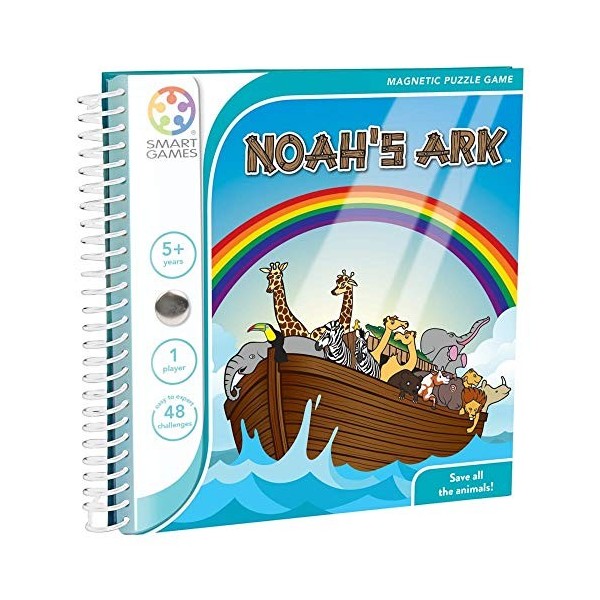 SmartGames SGT240 - Noahs Ark, Magnetic Puzzle Game with 48 Challenges, 5+ Years