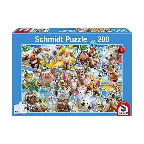Schmidt Spiele- Selfies danimaux Animal, éléphant, Souris Puzzle, 56294
