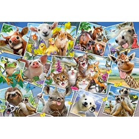 Schmidt Spiele- Selfies danimaux Animal, éléphant, Souris Puzzle, 56294
