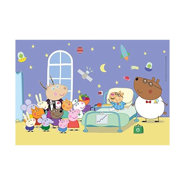 Clementoni Peppa Pig Pig-104 Maxi pièces-Puzzle Enfant-fabriqué en Italie, 4 Ans et Plus, 23735, Multicolore