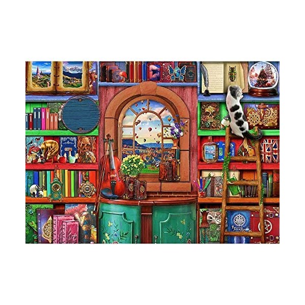 Bibliothèque fantaisie, puzzle 500-8000 pièces | Puzzle de difficulté pour adulte | Puzzle paysage adulte 2000 pièces couleu