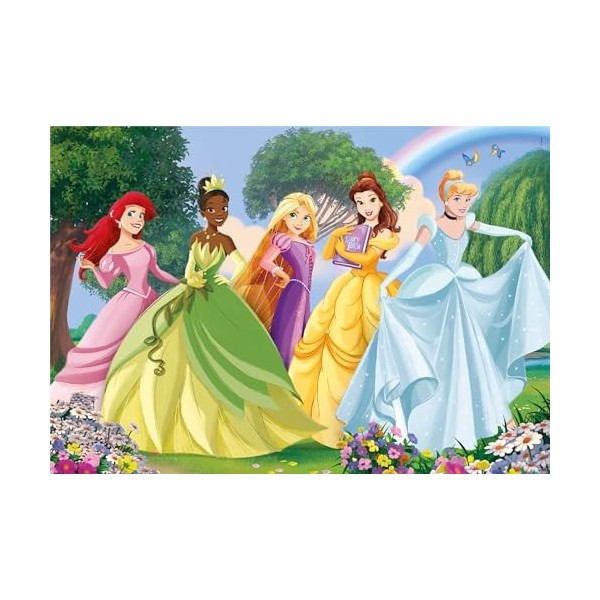 Clementoni Supercolor Disney Princess – 180 pièces Enfants 7 Ans, Puzzle Dessins animés, fabriqué en Italie, 29787, Multicolo