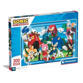 Clementoni Supercolor Sonic – 180 pièces Enfants 9 Ans, Puzzle Dessins animés, fabriqué en Italie, 21729, Multicolore