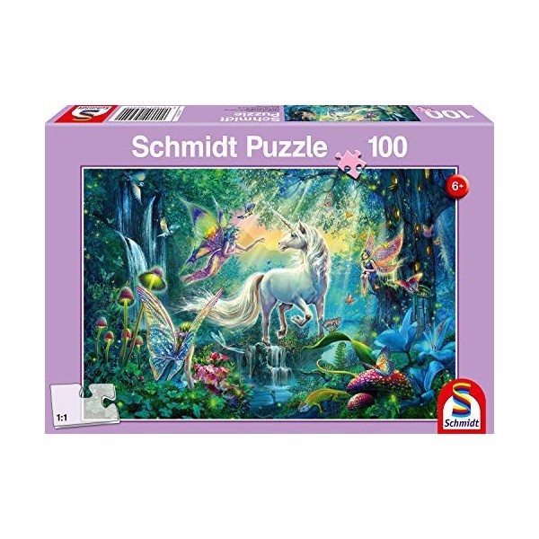 Schmidt Spiele-Au Pays des Créatures Mythiques Puzzle, 56254, Multicolore